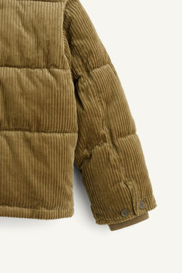 CORDUROY PUFFER COAT - Zara фото 7