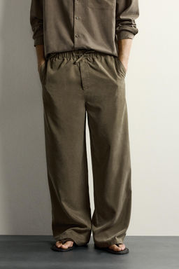 PANTAL?N FLUIDO RELAXED FIT / Marr?n - Zara фото 2