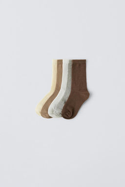 PACK OF FIVE PAIRS OF PLAIN SOCKS