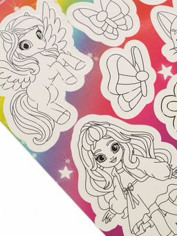 Цена за 10 шт. Наклейки детские «Пони», c раскраской, 11 х 16 см