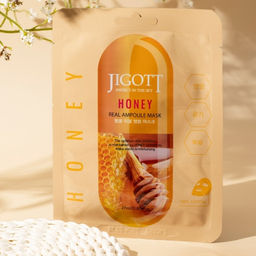 Jigott Ампульная тканевая маска с прополисом и мёдом / Honey Real Ampoule Mask, 27 мл УЦЕНКА
