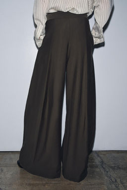 ZW COLLECTION FRONT PLEAT TROUSERS