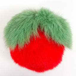 Пушистик на кольце с карабином Томат d=8 см - Simaland фото 2