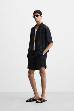 TEXTURED CROCHET BERMUDA SHORTS - Zara фото 4