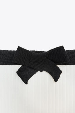 RIBBED KNIT TOP WITH BOW - Zara фото 6