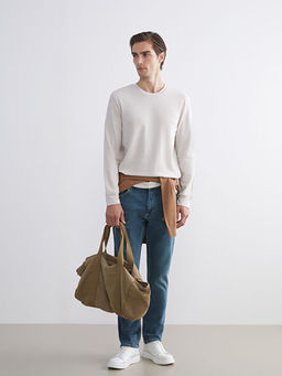 Bisiklet Yaka Uzun Kollu Erkek Ti??rt