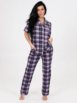 7 ПИЖАМНЫЙ КОСТЮМ (Розовая клетка)