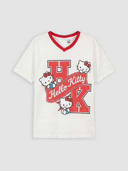 Hello Kitty Bask?l? K?z ?ocuk Soft Touch Ti??rt