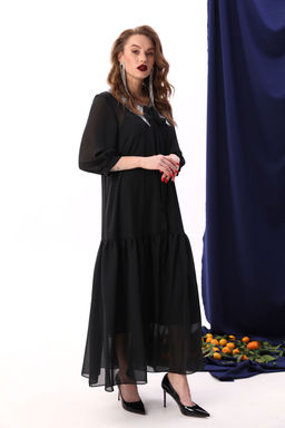 Платье NIKVA н800-3-Р черный+серебро  фото 6