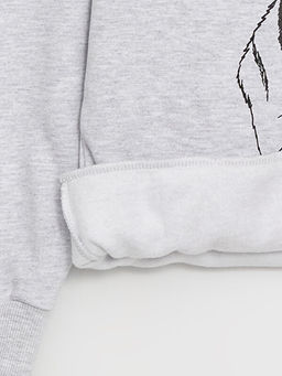 Rahat Kal?p Bisiklet Yaka Bask?l? Erkek ?ocuk Sweatshirt - Waikiki фото 2