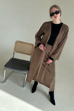 Кардиган WOOL044/04/Коричневый - M&G all natural фото 4