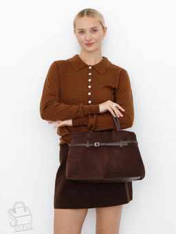 Сумка женская кожаная 990172NN coffee Natale Navetta в Новосибирске