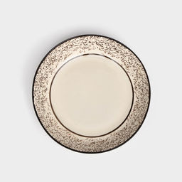 Тарелка керамическая Обеденная, 550 мл, 20 см, серая, 1 сорт, Иран