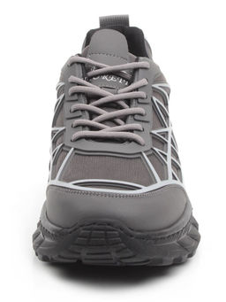 03-33081BK-7 GREY Кроссовки мужские (натуральная кожа (нубук), текстиль)