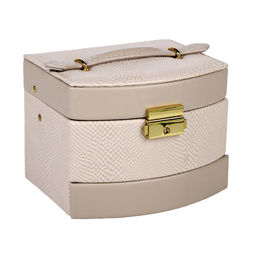 Шкатулка для украшений 15х12х12 см Бежевая комбинированная / E051 /уп 48/