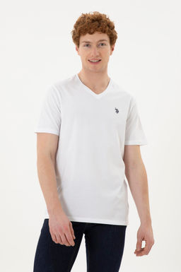 Мужская белая базовая футболка Неожиданная скидка в корзине