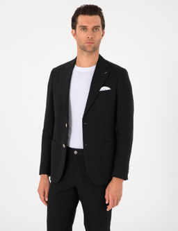 Куртка льняная черная