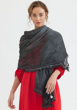 Большой красивый палантин из жатой ткани