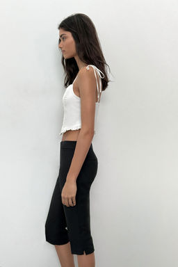 TOP CROP CORSETERO POPEL?N / Blanco - Zara фото 4