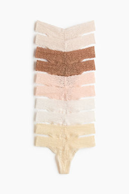 Pack de 10 bragas thong de encaje
