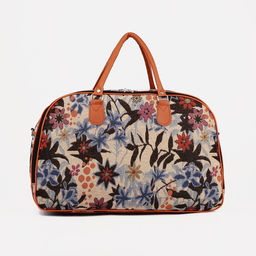 Сумка дорожная, 2 отдела на молниях, длинный ремень, цвет рыжий/разноцветный - Simaland фото 3