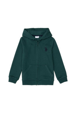 Темно-зеленый базовый свитшот для мальчика Неожиданная скидка в корзине