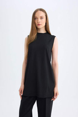 Туника без рукавов обычного кроя с круглым вырезом - Defacto фото 5