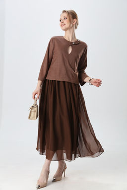 Платье NIKVA н1009-2 капучино  фото 3