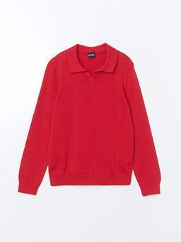 Polo Yaka Erkek ?ocuk Triko Kazak