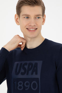U. S. Polo Assn / Мужской темно-синий свитер - U.s. polo assn фото 9