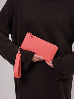 Клатч кожаный Azaro 30647 розовый тюльпан