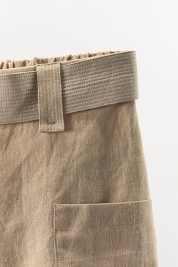 100% LINEN COMBINED BERMUDA SHORTS - LIMITED EDITION - Zara фото 14