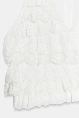 TOP HALTER VOLANTES / Blanco - Zara фото 9