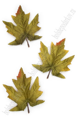 Листик кленовый 15 см (10 шт) SF-8016, зеленый - Больше подарков фото 2