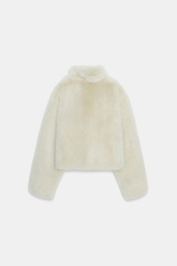 SHORT FAUX FUR COAT WITH TOGGLES - Zara фото 5
