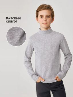 ACOOLA / Джемпер детский для мальчиков Riley серый меланж  фото 8