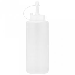 Бутылка для масла и соуса пластмассовая 380мл, д6см h19см, цветная пластмассовая крышка с колпачком в ассортименте: белый, желтый, салатовый, красный, бирюзовый (Китай) - Домашняя мода фото 5