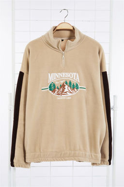 TRENDYOL MAN Antrasit Unisex Oversize/Genis Kesim Dik Yaka Fermuarl? Anti-pilling Polar Sweatshirt TMNAW24SW00034 - Trendyolmilla фото 7