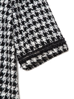 CONTE Платье с рисунком "клетка" и легким мерцанием люрекса LPL 1053 black-ivory black-ivory