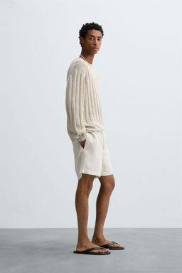 100% HEMP BERMUDA SHORTS - Zara фото 14