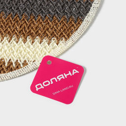 Салфетка сервировочная Доляна Vincula, d=38 см, цвет коричневый  фото 6