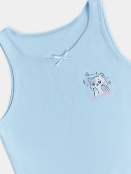 Комплект для девочек (майка, трусы) голубой с сердечками - Mark formelle фото 3