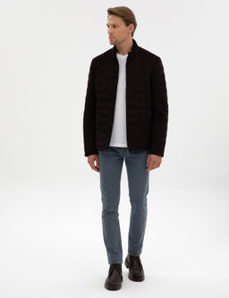Koyu Kahverengi Suni Deri Ceket - Pierre cardin фото 4