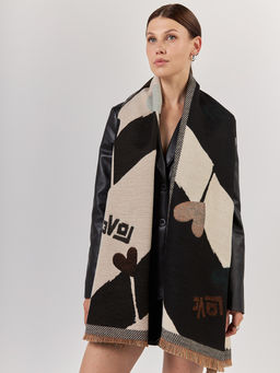 в составе ШЕРСТЬ  и КАШЕМИР Большой, мягкий, теплый  двусторонний палантин - Tantino фото 2