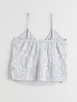 V Yaka ?i?ekli Ask?l? Kad?n Pijama ?st?