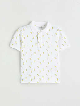 Polo Yaka Bask?l? Erkek ?ocuk Ti??rt