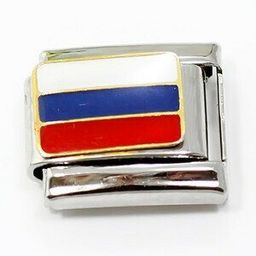 Звено для наборных браслетов Флаг России