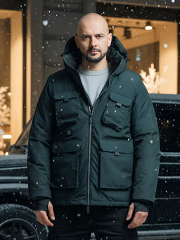 Куртка - жилетка трансформер с подогревом 2 в 1 мужская зимняя темно-синего цвета 6668TS - Mtforce фото 34