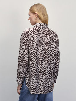 Блузка прямого кроя из фактурной ткани / Zarina  фото 5