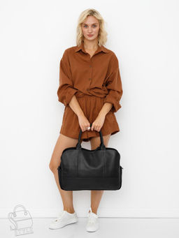 Сумка женская кожаная 179125PE black Polina&Eiterou